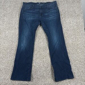 7 For All Mankind Jeans Mens 40 Dark Blue Brett Straight Leg Stretch Denim 40x32